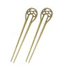 Honbay 2PCS Fashion Long Hair Decoration Antique Bronze U-Shape Hairpins Hair Sticks Hair Forks