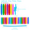 32Pack Pop Tubes, Fidget Tubes for Children and Adult Sensory Fidget Toy Set for Stress and Anxiety Relief Educational Learning Toys for Kids