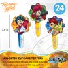 Treasures Gifted Officially Licensed BEYBLADE BURST Party Supplies - (24) BEYBLADE Cupcake Topper and Wrappers - BEYBLADE Birthday Party Supplies - BEYBLADE Party Supplies - BEYBLADE Cake Toppers