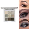 MAEPEOR Black Grey Eyeshadow Palette 9 Colors Cool Toned Matte Glitter Eyeshadow Palette Longlasting Waterproof Smoky Eye Shadow for Girls and Women (Set 1, Black Grey)