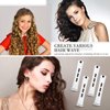 48 Pieces Hair Perm Rods Short Cold Wave Rods Plastic Perming Rods Hair Curling Rollers Curlers with Steel Pintail Comb Rat Tail Comb for Hairdressing Styling Supplies (White, 0.63 Inch)