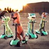 DINOBROS Dinosaur Scooter Toys Pull Back Cars Mini Finger Kick Scooters Boy Toy Age 3 4 5 6, Dino Gift Sets for Kids 4-Pack