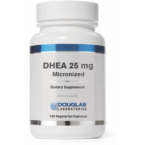 Douglas Laboratories DHEA 25 mg Capsules - Micronized - Supports Hormone Balance, Immunity, Brain, Bone Health & Metabolism* - Non-GMO - 100 Vegetarian Capsules