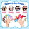 Kaemi 10 Pcs Finger Puppets for Toddlers, Soft Plush Marine Animals Finger Puppet Toys for Story Time Playtime Shows Party Favors, Educational Puppets for Autistic Children