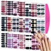 SILPECWEE 20 Sheets Nail Wraps for Women Nail Polish Strips Adhesive Nail Polish Sticker Gel Nail Strips Nail Art Accessories with 1pc Nail File