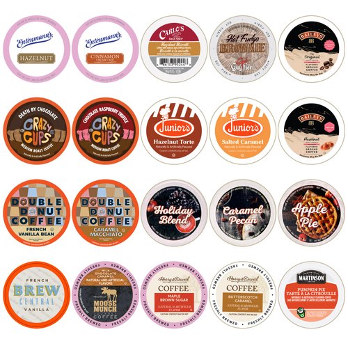 Perfect Samplers Variety Sampler Single-Serve Coffee for Keurig K Cup Brewers, Flavored Coffee, 20 Count