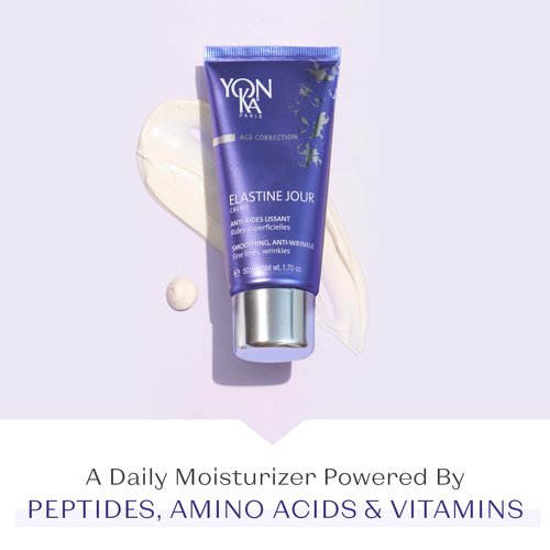 Yon-Ka Elastine Jour Anti-Wrinkle Day Cream (50ml) Anti Aging Facial Moisturizer and Eye Cream, Soften Fine Lines and Wrinkles with Vitamin C and Elastin Peptides, Paraben-Free