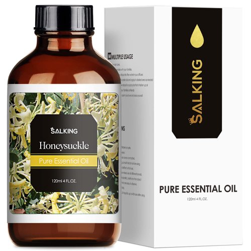 Honeysuckle Essential Oil 4 Fl Oz (120ml) - Pure and Natural Honeysuckle Fragrance Oil, Honeysuckle Oil for Diffusers, Candle Making, Massage, Soap