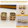 Metal Dice Set 6pcs Brass Dices Game Dice Metal Dices Poker Party Game Toy Portable Dice Man Boyfriend Club Bar Entertainment Game Accessories