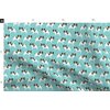 Spoonflower Fabric - Papillon, Dogs, Aqua, Toy Breed, Toy Spaniel, Blue, Puppy, Pet Printed on Denim Fabric Fat Quarter - Bottomweight Apparel Home Decor Upholstery
