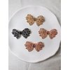 Lemeilleur 4 PCS Sparkly Rhinestone Bow Metal Hair Barrettes Crystal Bowknot Ponytail Holder French Side Hair Clips Hair Pins Hair Slide Stylish For Women Girl Hair Jewelry Accessories