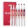 LANGMANNI 6pcs Shimmer & Smooth Lip Gloss Set, Moisturizing and Long-lasting - Fresh & Stylish Colors 0.6 Fl Oz (#A)