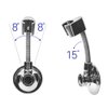 Bath Beyond Shower Head Holder - Flexible Shower Head Holder Adjustable Vacuum Suction Cup Shower Head Wall Mount Holder for Hand Held Shower Head (Adhesive Sticker Provided) (Chrome)