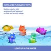 Dinosaur Toy Auto Flashing Dinosaur Model Glowing Figures Bath Toy Playset 5 pcs