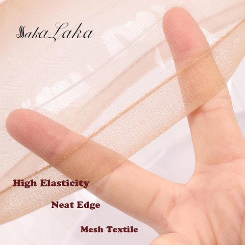 SAKALAKA HD Wig Caps,4 Pieces Hair Net for Wig, Stretchy Nylon Wig Caps for Women, Natural Transparent Wig Caps for Lace Front Wigs (HD Wig Cap 2Pack/4PCS)