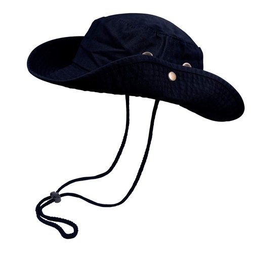 Bucket Hat Hiking Fishing Wide Brim UV Sun Protection Safari Unisex Boonie (Navy, Small/Medium)