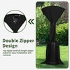 Easy-Going Stand-Up Patio Heater Cover with Zipper and Storage Bag, Waterproof Outdoor Heater Cover Dustproof, UV-Resisant, Wind-Resistant (95"H x 34"D x 19"B, Black)