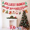Christmas Vacation Decorations, NO-DIY Friendsmas Christmas Party Decorations includes Jolliest Bunch Of Banner and Christmas Vacation Party Supplies Garland for Ugly Christmas Decorations