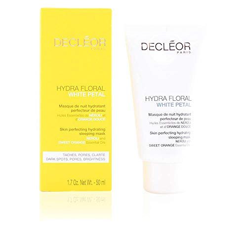Decleor Hydra Floral White Petal Neroli and Sweet Orange Skin Perfecting Hydrating Sleeping Mask, 1.7 Ounce