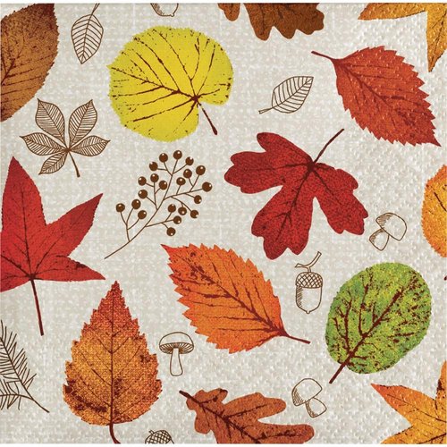 Thanksgiving Napkins Fall Decor Paper Cocktail Napkins Disposable Happy Harvest 5" x 5" Pk 32