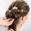 7PCS Pearl Wedding Hair Combs Bridal Headpiece Pearl Hair Pins Hair Clips Elegant Hair Accessories for Bridesmaids Brides Flower Girls