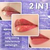 CHARMACY Multichrome Double Head Non-Stick Lip Gloss, Metallic Colourful Lip Glaze, Anti-transfer, Long Lasting Waterproof Liquid Lipstick Makeup (#06)
