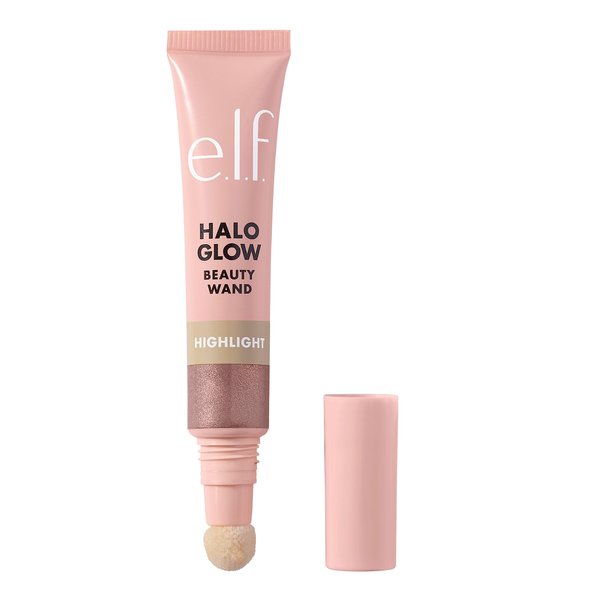 e.l.f. Halo Glow Highlight Beauty Wand, Liquid Highlighter Wand For Luminous, Glowing Skin, Buildable Formula, Vegan & Cruelty-free, Rose Quartz