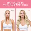 GOO GOO Clip in Hair Extensions Real Human Hair, 16inch 130g 7Pcs, 60A Platinum Blonde, Remy Human Hair Extensions Clip ins for Women, Natural Human Hair