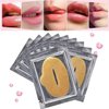 KlsyChry 24K Gold Bio Collagen Crystal Lip Mask Gel Pads for Remove Lines, Moisturizing, Anti-Wrinkle, Anti-Aging, Nourishing & Hydrating Lip Mask Sheet Patches (15Pcs/Set)