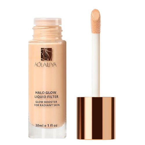 AOLAILIYA Natural Glow Liquid Filter, Face Complexion Booster For an All Day Radiant Glow Soft-Focus Look, Liquid Highlighter Primer, Glow Lotion, Vegan & Cruelty-Free (Fair)
