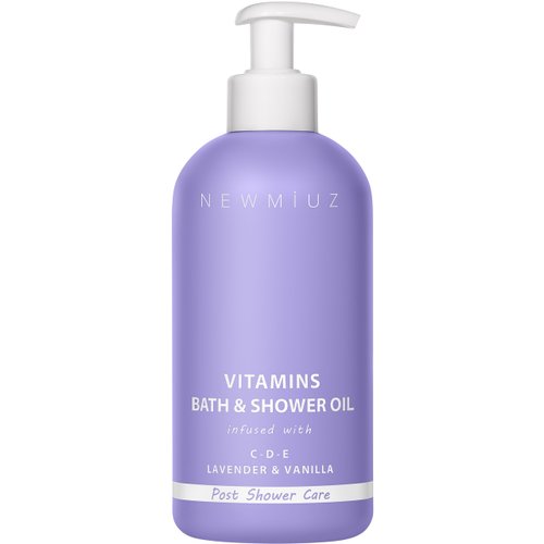 Vitamin Shower Oil Body Wash - Natural Post Shower Care for Dry Skin in Shower Cleansing & Nourishing Moisturizing lotion Body & Legs Non Greasy Lavender Vanilla Spa Self Care Spa Gift