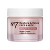 No7 Restore & Renew Multi Action Face & Neck Night Cream - Collagen Peptide Anti Aging Face Cream - Hydrating Hyaluronic Acid Night Cream - Shea Butter + Vitamin E Skin Firming Night Cream (50ml)