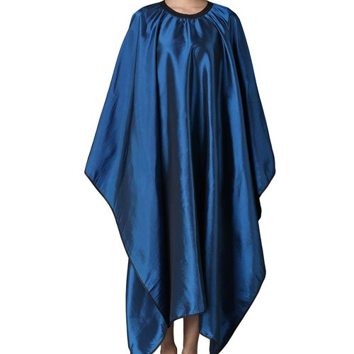 Iusmnur Barber Cape, Professional Hair Salon Cape with Adjustable Metal Clip, Shampoo Hair Cutting Cape for Barbers and Stylists - 55 x 63 inches (Blue)