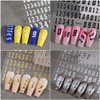 3D English Alphabet Number Nail Art Stickers Letters Nail Decals Black Gold Silver Alphabet Nail Design Self-Adhesive Nail Art Supplies DIY Manicures Slider Charms Decoration for Women DIY Nails 8PCS