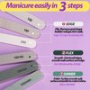Teenitor Nail Buffer and Shine Kit, 12pcs Nail Files 100/180 Emery Boards for Natural Nails, Finger Nail File and Buffer Set for Nails, Nail Filer 240 Grit Nail File Buffing Block for Women