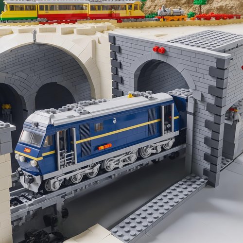 General Jim's Toy Train Building Blocks Toy Bricks Sets (Train Tunnel)