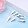 100pcs Alligator Duckbill Hair Clips Metal Single Prong Hair Clip Hairpins Teeth Bows Professional Sectioning Clips DIY Hair Accessories for Women Styling, Silver