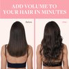 GOO GOO Clip in Hair Extensions Real Human Hair, 16inch 120g 7Pcs, 2 Dark Brown, Remy Human Hair Extensions Clip ins for Women, Natural Human Hair