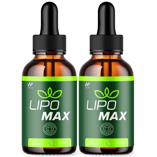 (2 Pack) Lipomax Drops, Official Lipomax Made with Pink Salt, Advanced Health & Wellness Liquid Supplement, Maximum Strength Vitamin Drops for Women and Men with All Natural Ingredients (60 Servings)