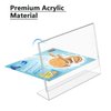 MaxGear Sign Holder 4X6 inches Slanted Acrylic Sign Holders Plastic Display Stand Clear Paper Holder Tabletop Picture Frame for Office, Home, Restaurant, Exhibition, Reception-Landscape, 6 Pack