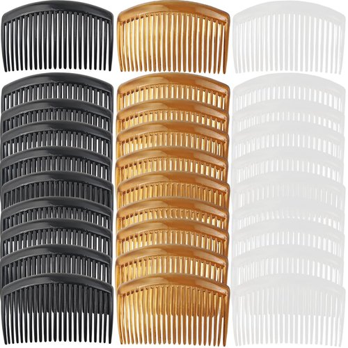 TIHOOD 42PCS Plastic Hair Side Combs French Twist Comb with 23 Teeth Fine Hair Clips Decorative H...