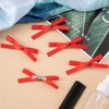 HINZIC 10PCS Red Mini Bow Hair Clips Coquette Bowknot Ribbons Snap Barrettes Halloween Christmas Valentines Wedding Prom Hair Accessories for Women Teens