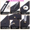 200Sets 6mm Double Round Cap Leather Rivets, Tubular Metal Rivets Spikes Studs, Leather Rivets for Leather Key Fob Clothing Pets Collar Boots Bags Belt Repair and Decoration (Gun Black)