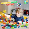 STEM Building Toy for Toddlers 106Pieces Tube Pipe Toy,Educational Preschool Game for 3+ Years,Learning Building Blocks Play with Storage Box Gift Kit,Montessori Toys for Boys & Girls