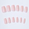 AddFavor 300pcs Coffin Press on Nails Medium Fake Nails Nude Pink Nails Glossy Ballerina Square Nail Press on Acrylic False Nail for Women Girls