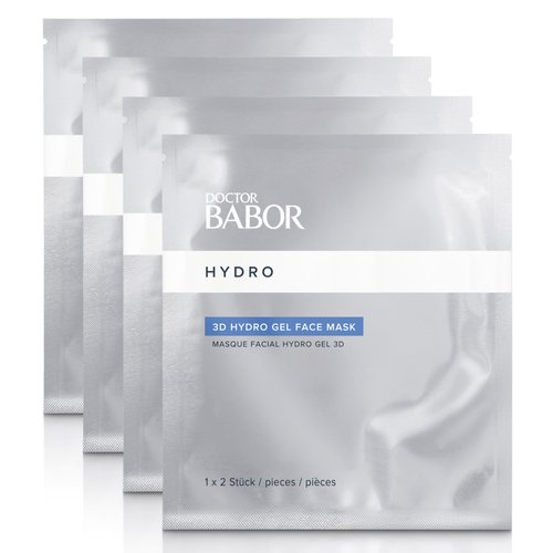 DOCTOR BABOR HydroRX 3D Hydro Gel Face Mask, Hyaluronic Acid Moisturizing and Anti-Aging Mask for Fine Lines and Wrinkles, Vegan