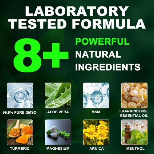 ZOXY DMSO Cream, Support Joint & Muscle, with Magnesium, MSM, Frankincense, Aloe Vera, Turmeric, Herbal, and Arnica, 4 oz