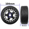 ShareGoo RC 1/8 Buggy Tires OD 4.09" Street Tires w/Plastic Wheel Rims 17mm Hex Compatible with Arrma 1/8 Typhon Talion Redcat Losi HPI HSP Kyosho 1/8 RC On Road Racing Car (5-Spoke)