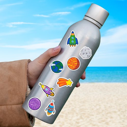 ArtCreativity Space Stickers for Kids, Over 1000 Bulk Stickers, Kids’ Arts & Crafts Supplies, Great Space Party Favors, Goodie Bag Fillers for Kids - Assorted Space Themed Stickers for Boys & Girls