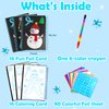 FUNNYB&G Foil Christmas Craft Activity for Kids: Foil Art Winter DIY Toy Kit, No Mess Creative Travel Supply Set, Idea Birthday Stocking Stuffers Gift for Girl Boy Children 4 5 6 7 8 9 Year Old